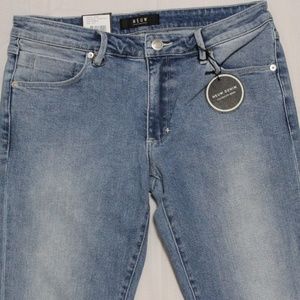 NEUW TUESDAY BLUE DISTRESSED RAZOR SKINNY JEANS